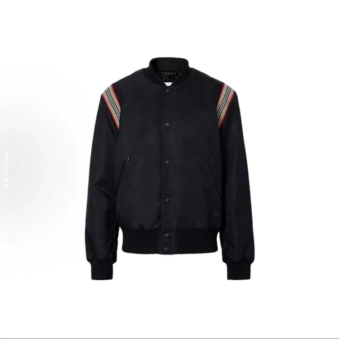 99新 BURBERRY/博柏利 经典棒球服黑色外套 50码 BB10054