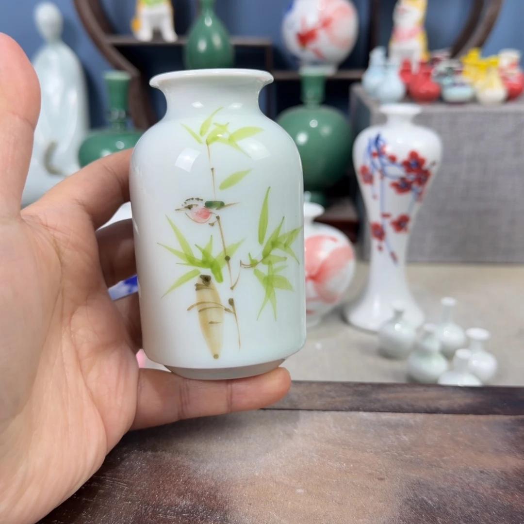 陶瓷手工小花器摆件