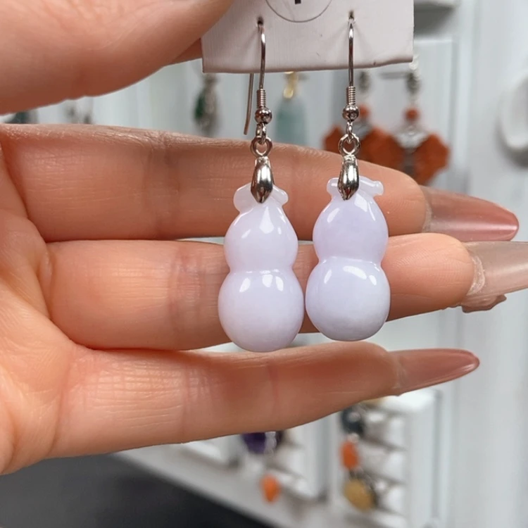 【闪购商品】翡翠耳饰银S925镶嵌耳饰