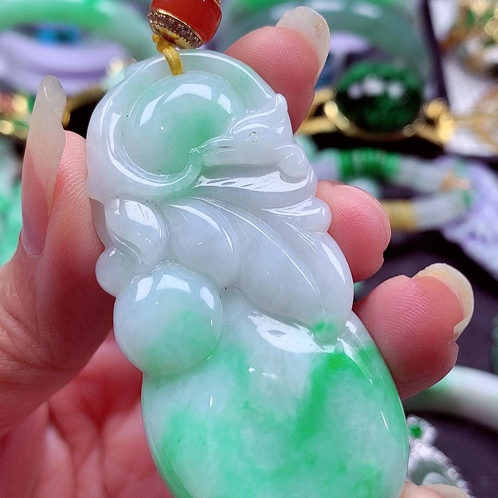 颈饰银S925镶嵌翡翠翡翠