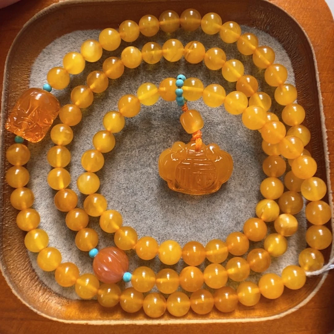 未镶嵌蜜蜡手串蜜蜡手串