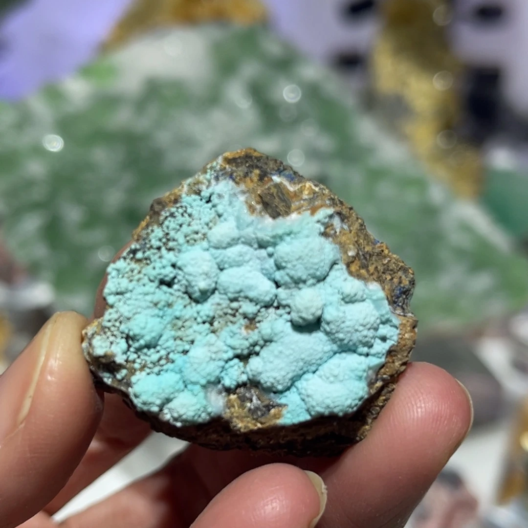 石材水晶萤石摆件