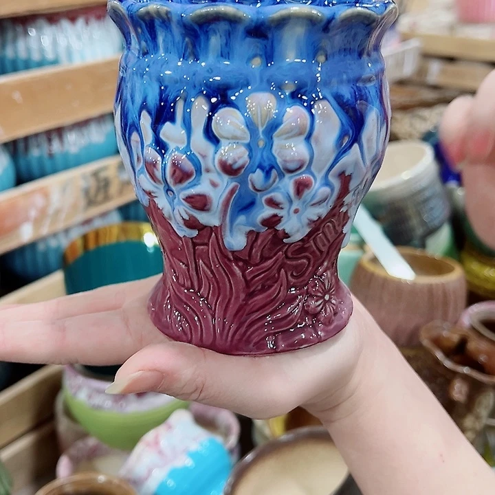 有孔，凑单福利满10元发货陶瓷多肉花盆！