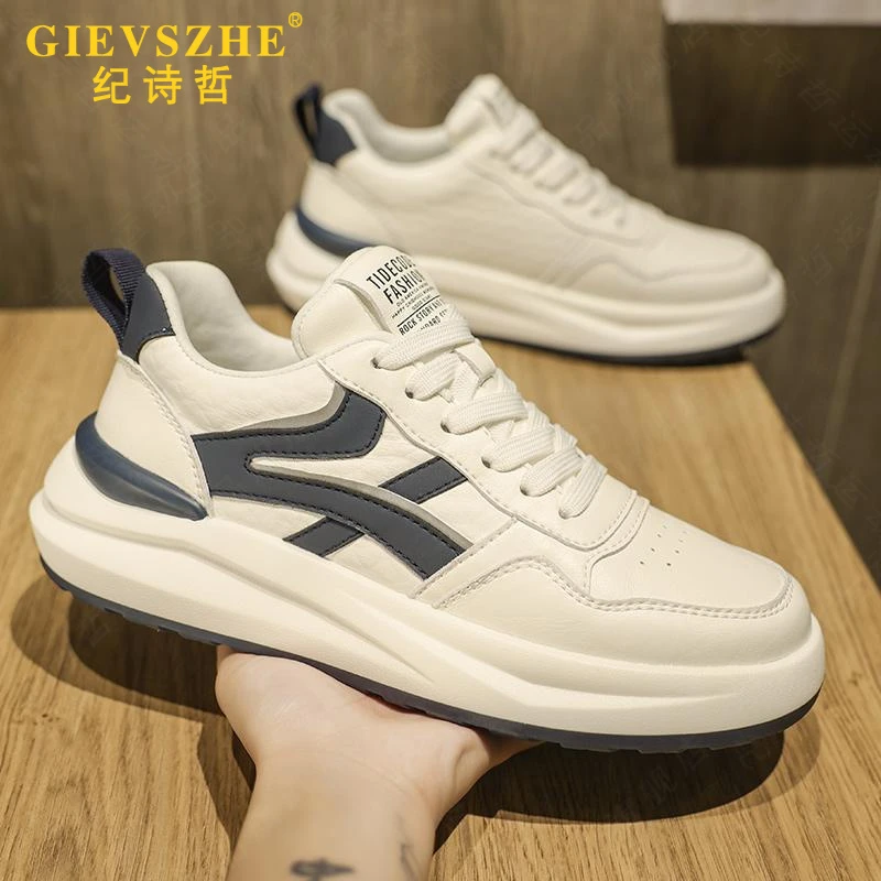 纪诗哲男鞋老爹鞋夏季百搭休闲包不运动皮面阿甘鞋男款增高鞋
