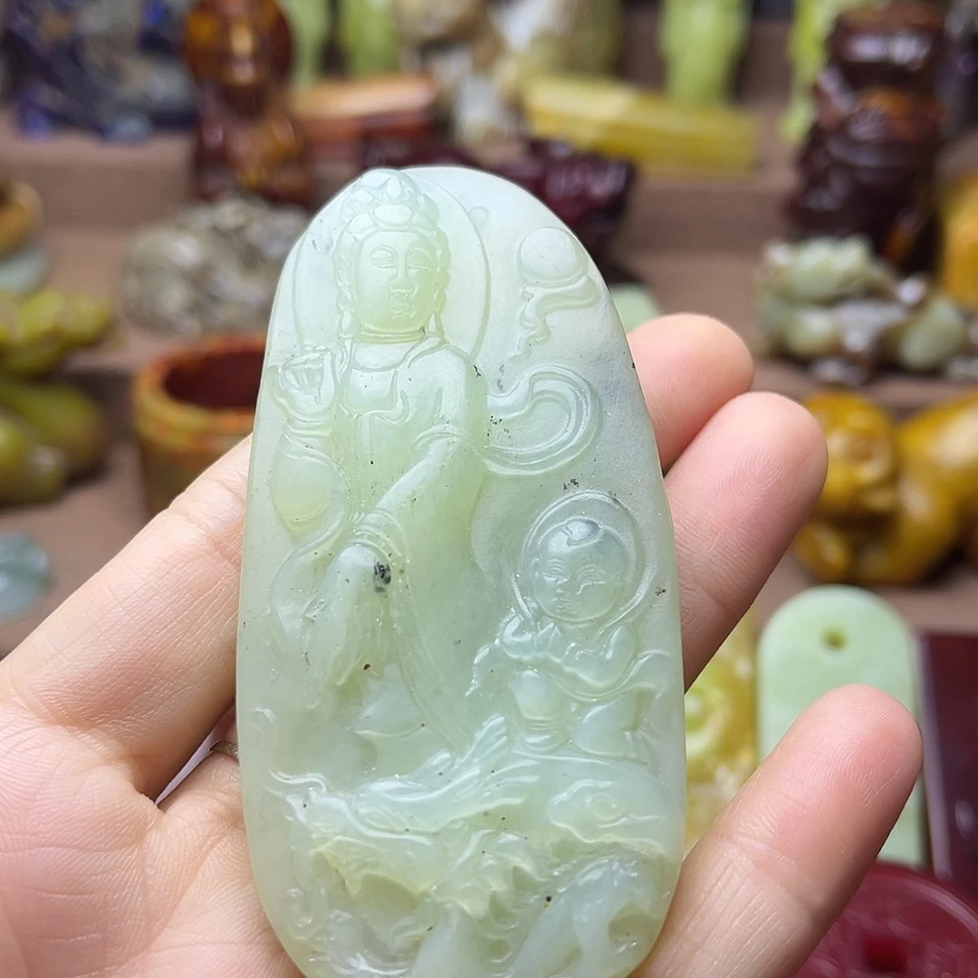 白玉菩提吊坠56。。