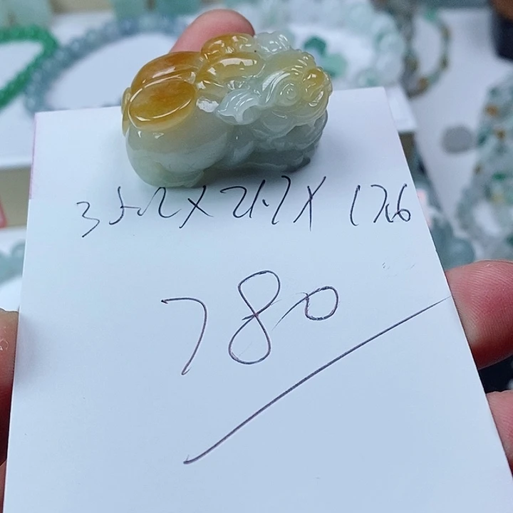 翡翠未镶嵌颈饰貔貅