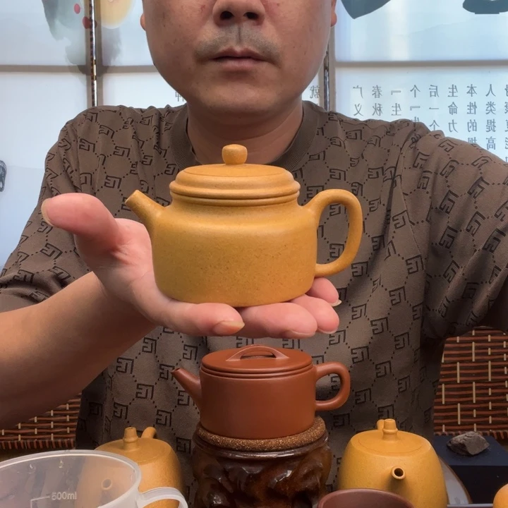 紫砂原矿紫砂壶黄金段德钟