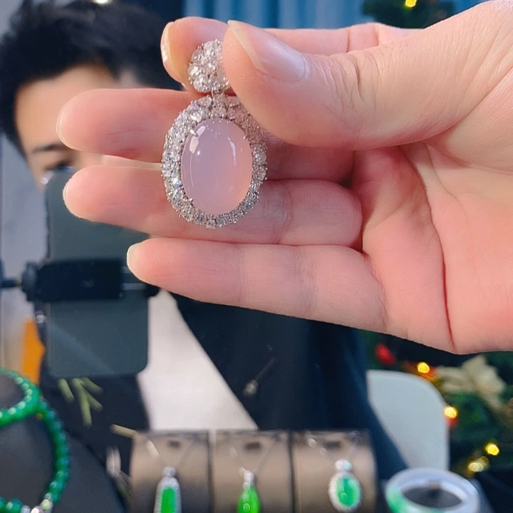 玛瑙/玉髓吊坠(不含链)银S925镶嵌