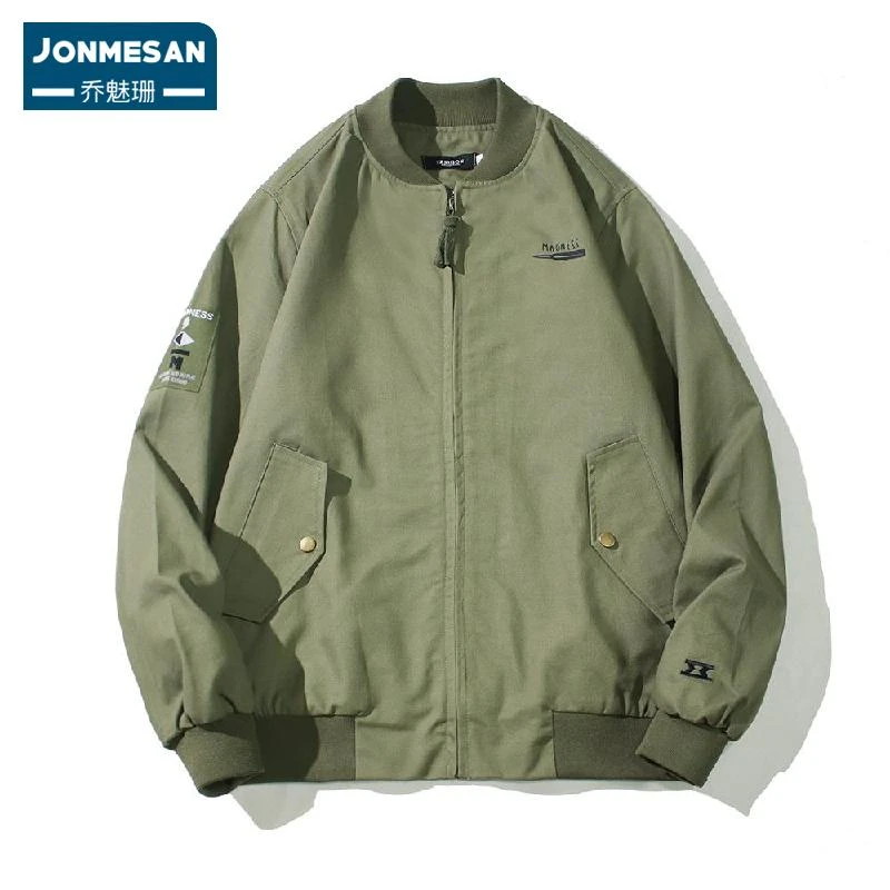 余文乐飞行员夹克男士春秋季2025新款日系潮牌宽松大码棒球服外套