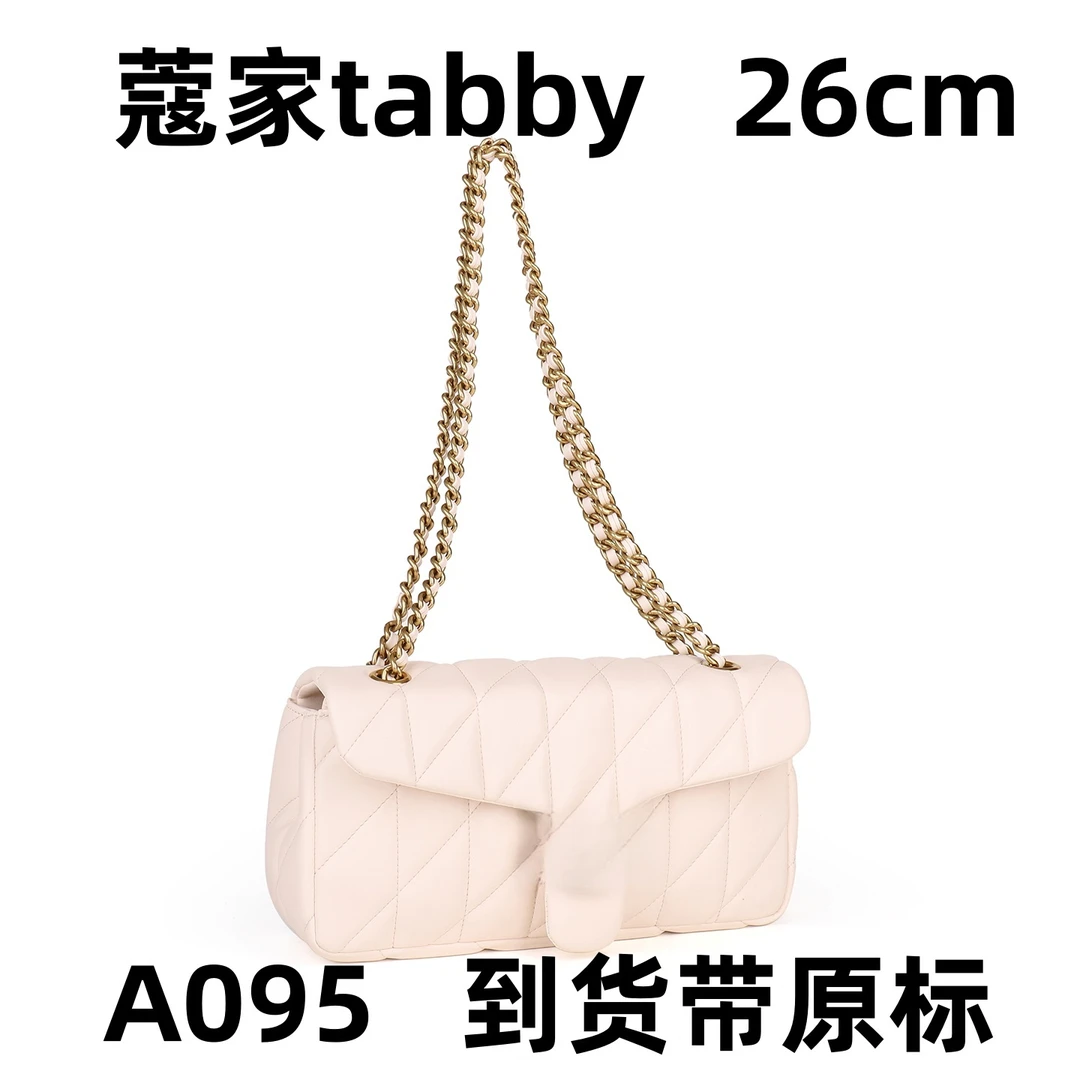 A095tabby 白色 26cm【里外全对】现货带礼盒包装单肩包