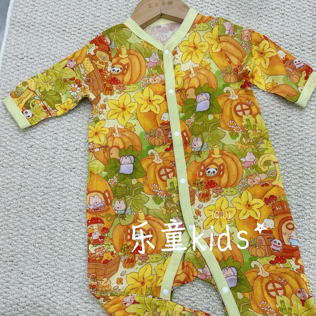 乐童kids·婴童爬爬服长款打底睡袋家居服竹纤维四季款