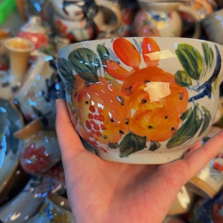 瓷片手工手绘细微不一样