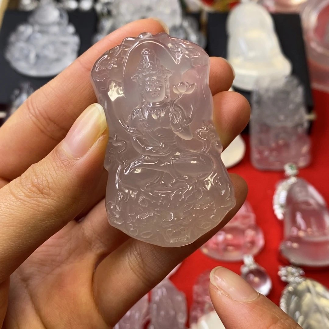 石英质玉未镶嵌吊坠