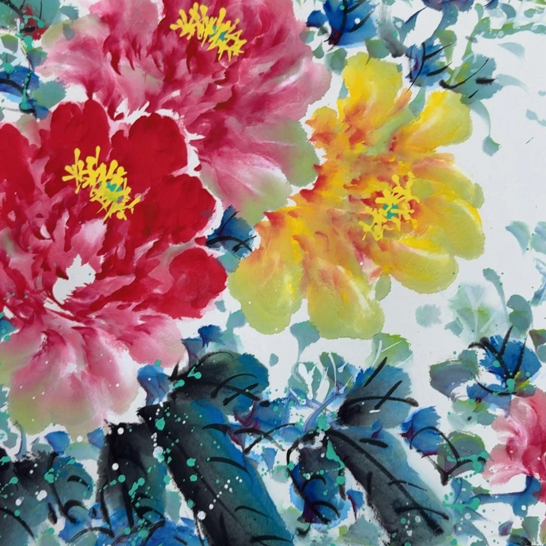国画国画纯手绘山水花鸟