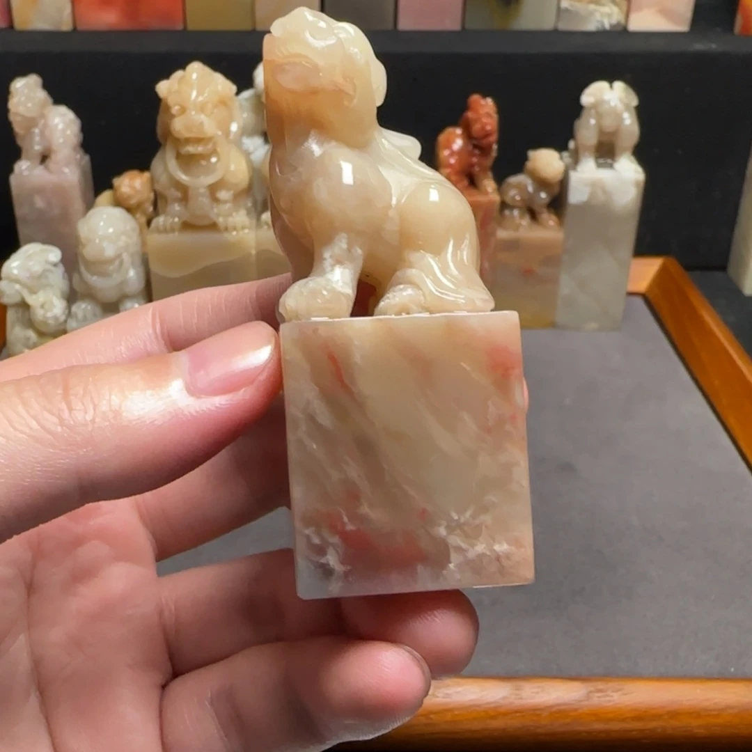 巴林石印石源*红花冻