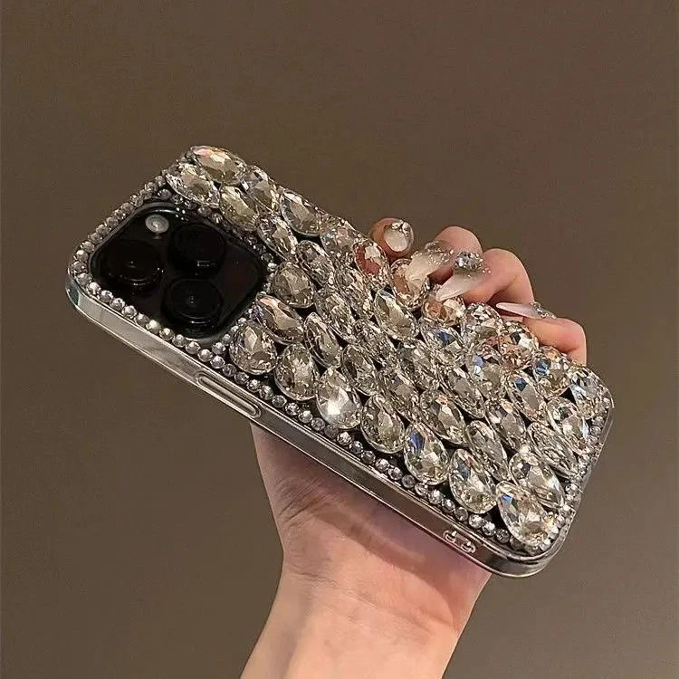 高品质满屏水钻适用苹果16手机壳iPhone15promax网红轻奢女款潮14