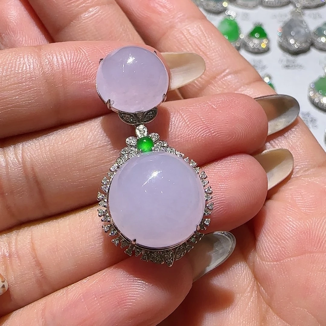 【闪购商品】颈饰18K金镶嵌翡翠天然