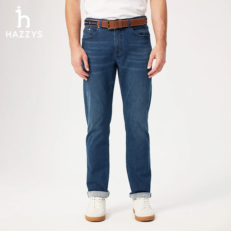 Hazzys哈吉斯男士休闲裤长裤水洗男装牛仔裤时尚
