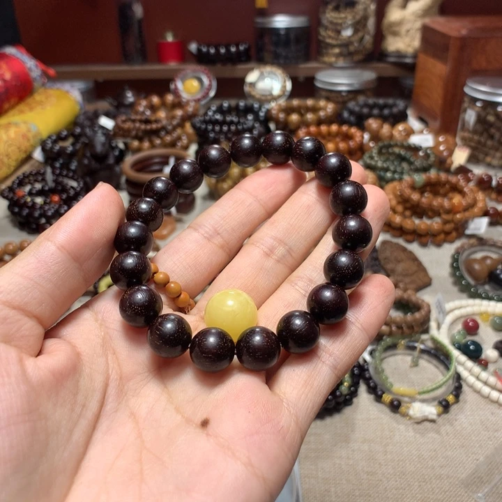 小叶紫檀手串/手链八****意10爆星19+12+蜜蜡