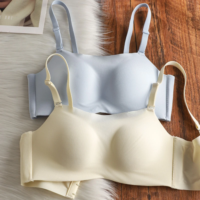 抹胸无痕内衣女夏小胸聚拢显大收副乳透气裹胸防走光无钢圈文胸罩