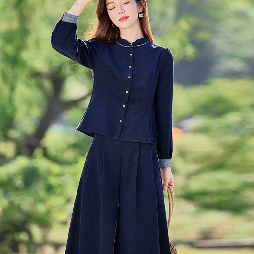 981#韩版修身长袖女显瘦通勤小香风气质短款上衣