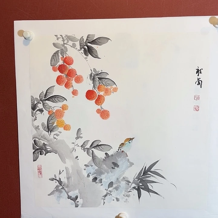 国画听兰老师花鸟