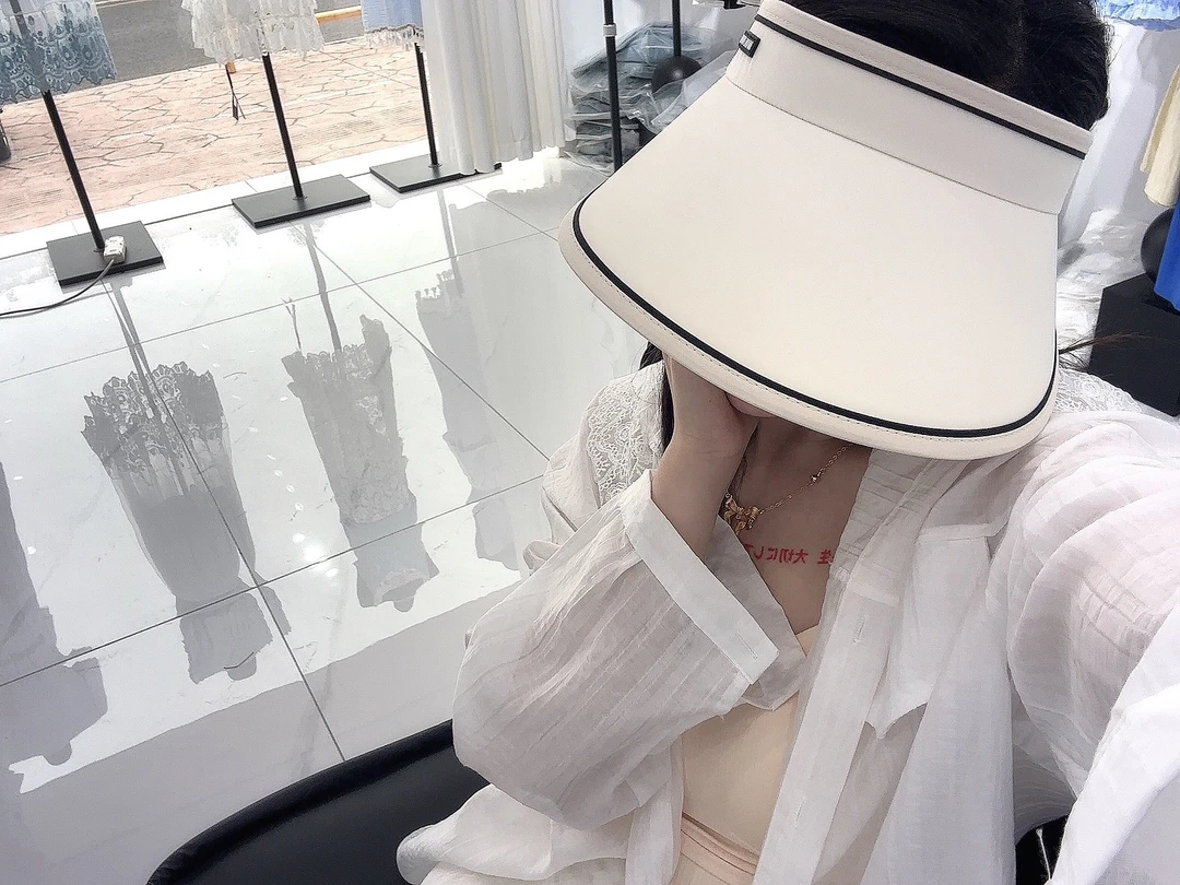 2025款空顶防晒帽女防紫外线春夏冰丝遮阳帽骑车大帽檐太阳帽子