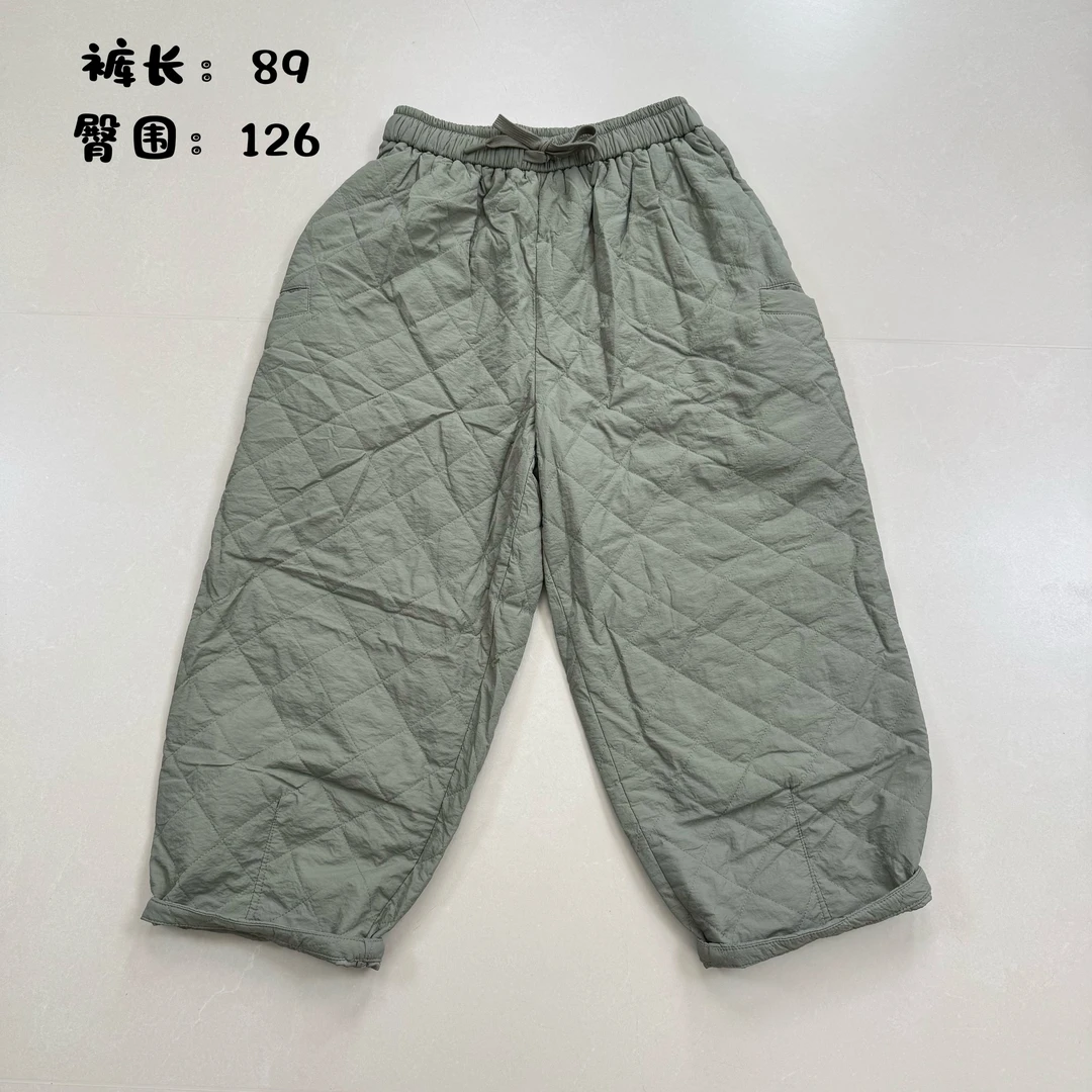 花花推荐菱格棉裤休闲裤5418