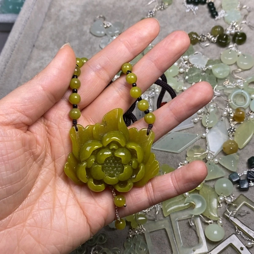 【闪购商品】蛇纹石玉未镶嵌挂件耳饰耳环项链