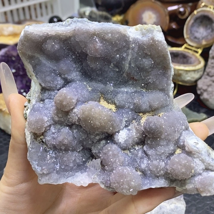 未镶嵌珠宝半成品紫晶软糖啵啵块