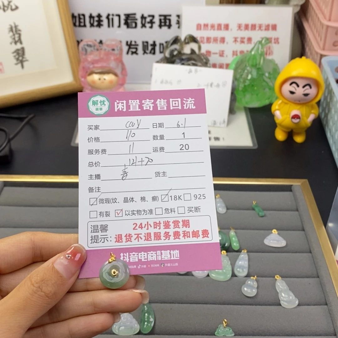 翡翠18K金镶嵌颈饰R****y