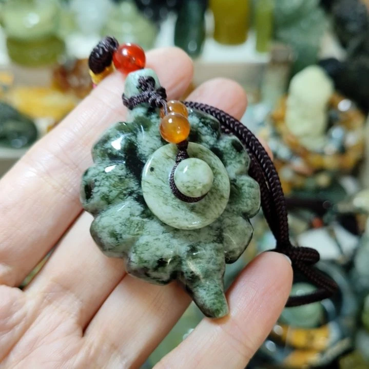 岫玉未镶嵌把把胡手把