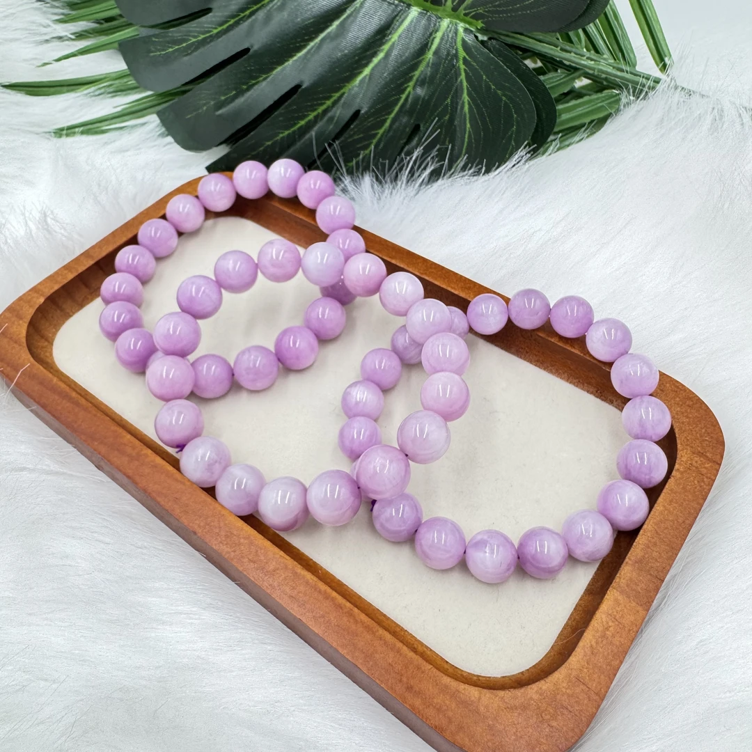 s28纯天然紫锂辉手串多样发其一