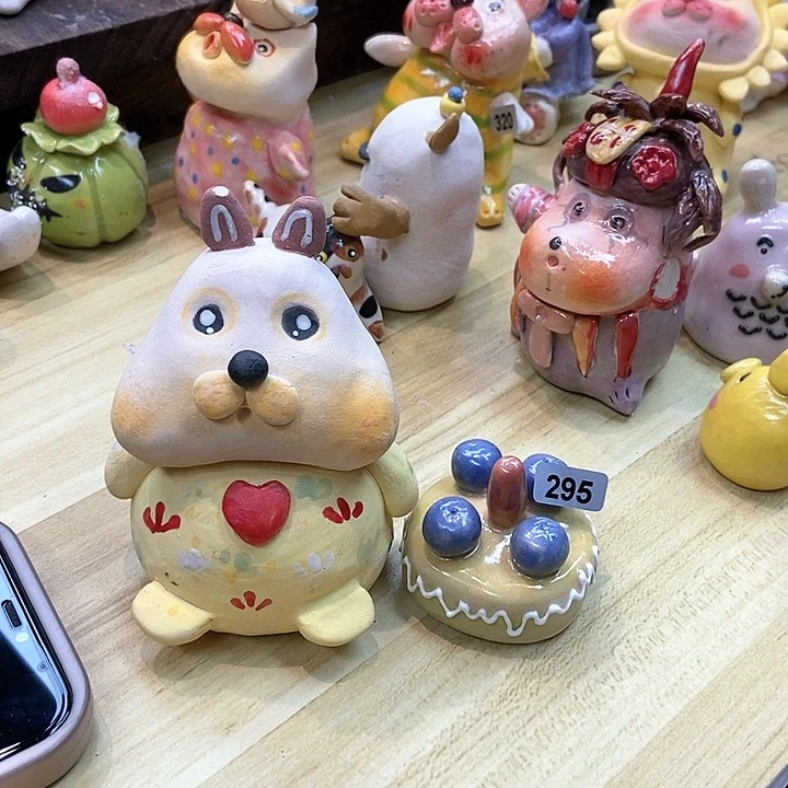 摆件小****直播间手工陶瓷摆件295组合