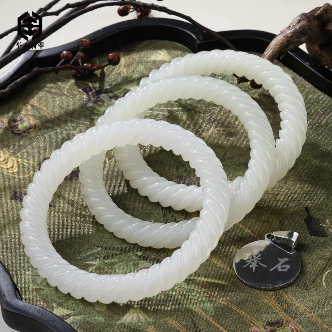 【举石臻品】TH0113-693-35和田玉手镯（一件/圈口自选/多样性发）Y