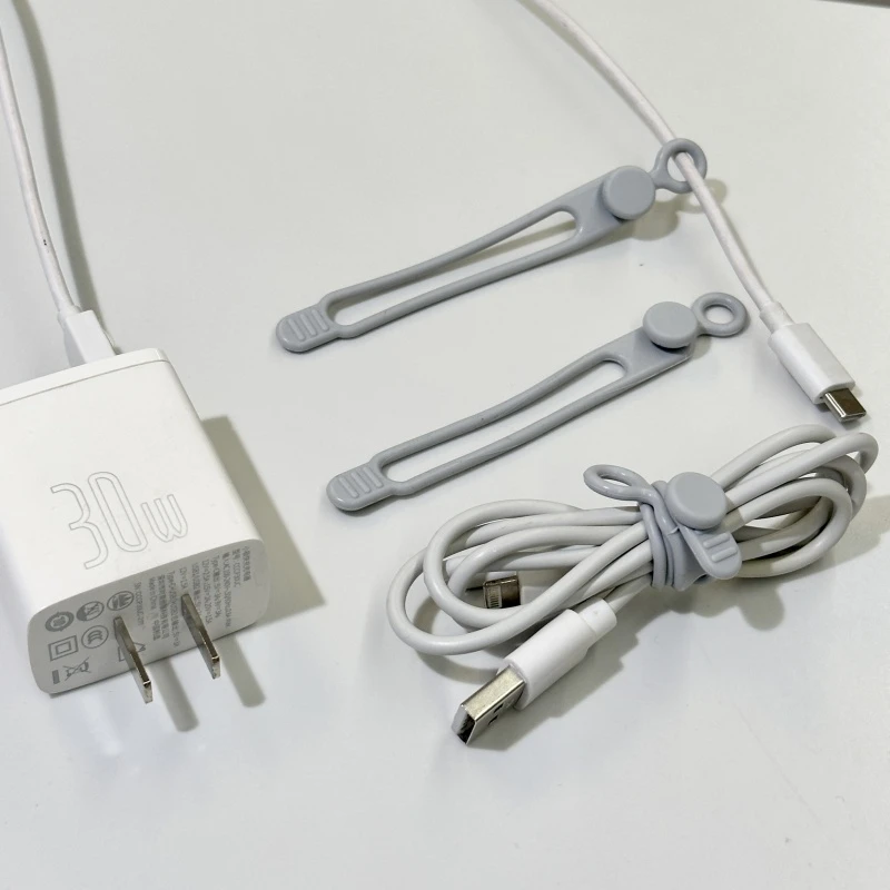 拾物造家数据线收纳扎带硅胶缠绕带充电线整理多功能缠绕束线绑带