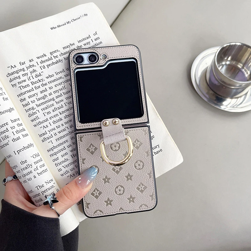 适用 三星zflip6手机壳高档潮牌指环扣zflip5新款全包w24flip防摔