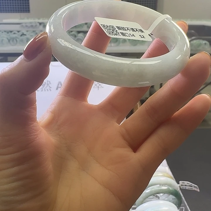翡翠未镶嵌手镯54圈口