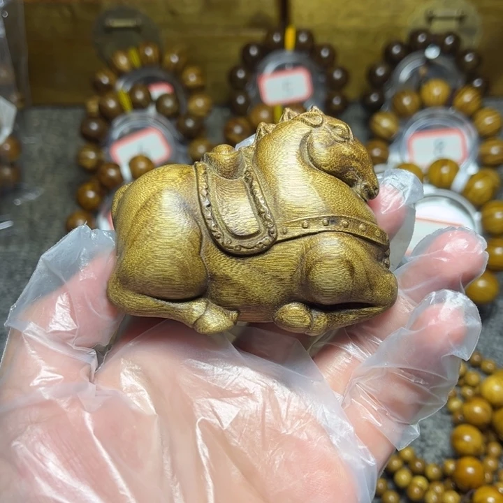 楠木（金丝楠）手串/手链小马摆件