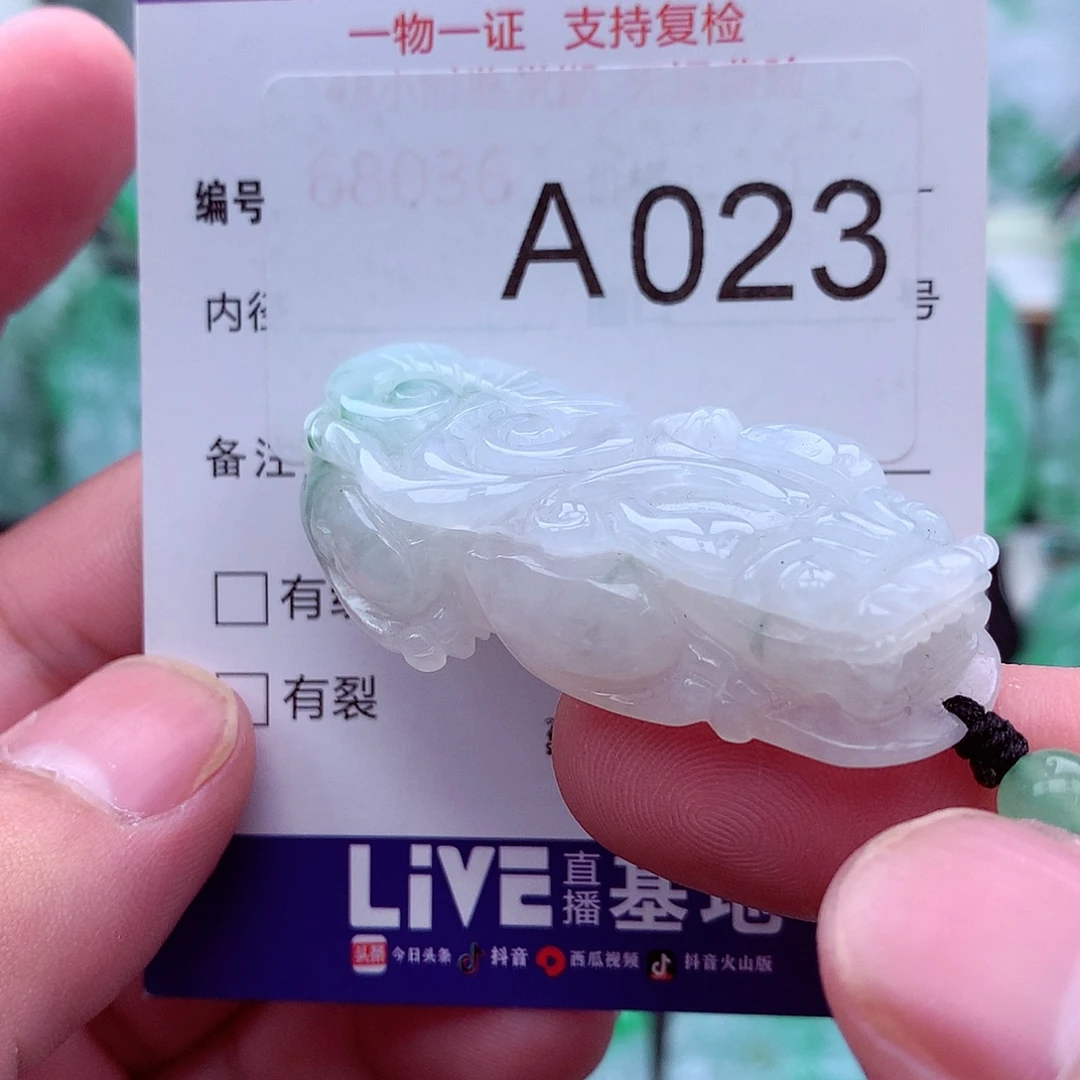 翡翠未镶嵌吊坠(不含链)