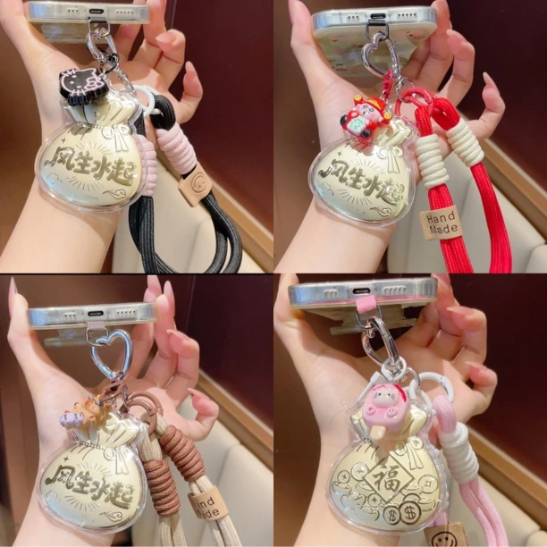 爆款含金福袋挂饰车载钥匙包包手机多场景挂件招财潮品新年挂件