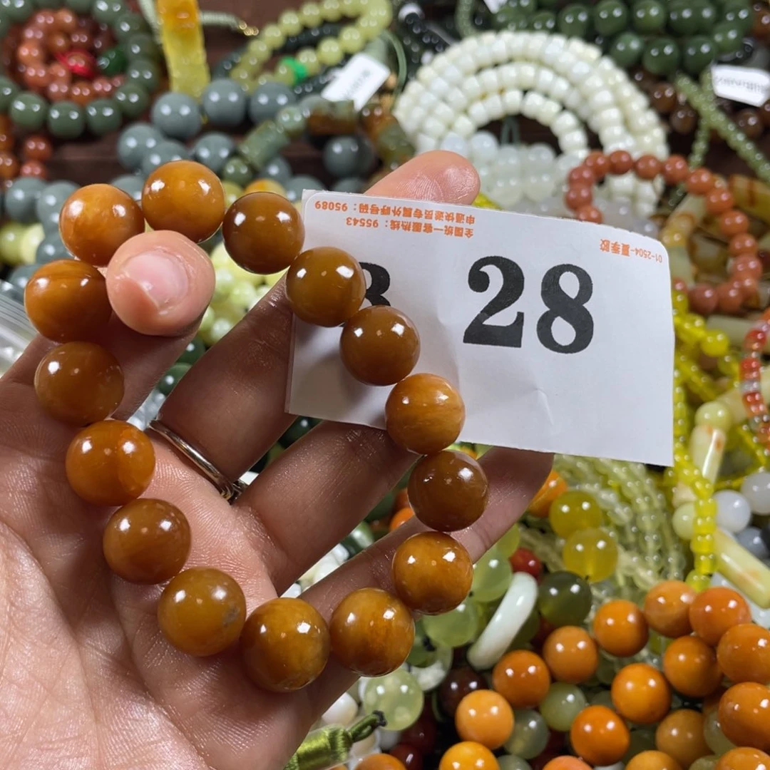 未镶嵌蛇纹石玉手链冬*