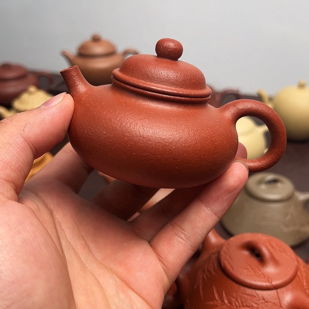 兰***坊茶壶紫砂封釉容天130cc红降破