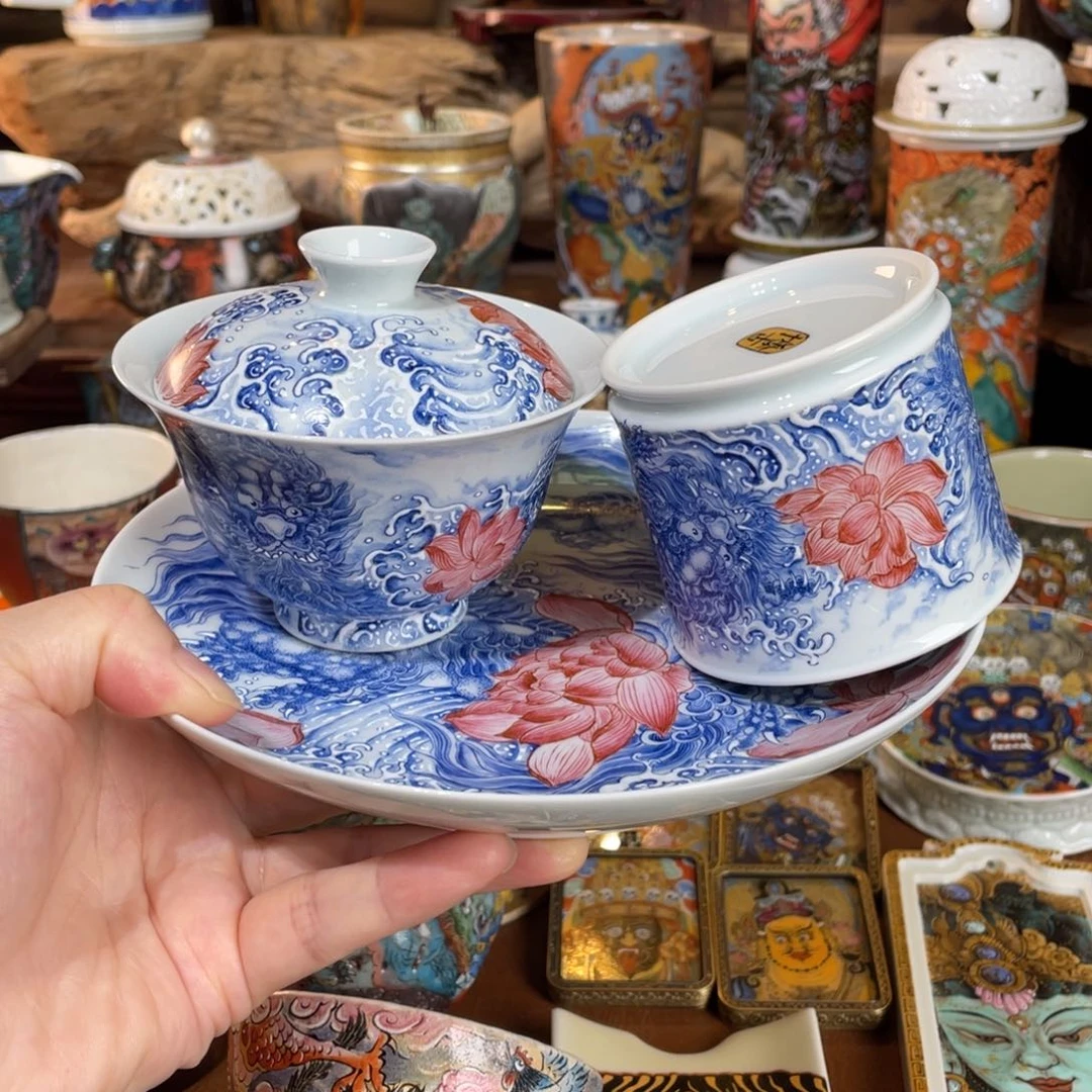 【闪购商品】狮子踏浪三件套 重工满彩