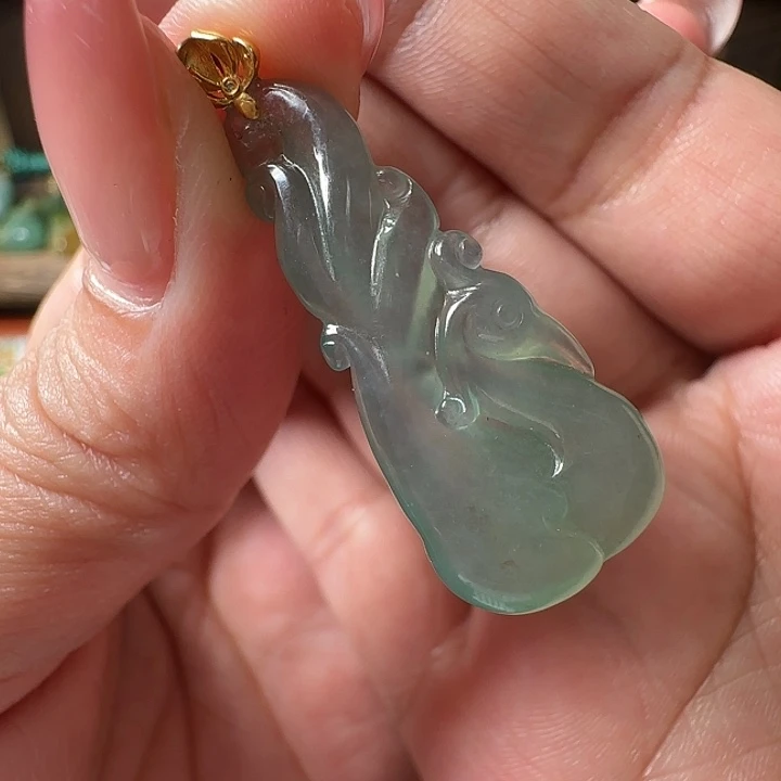 翡翠18K金镶嵌手镯翡翠460