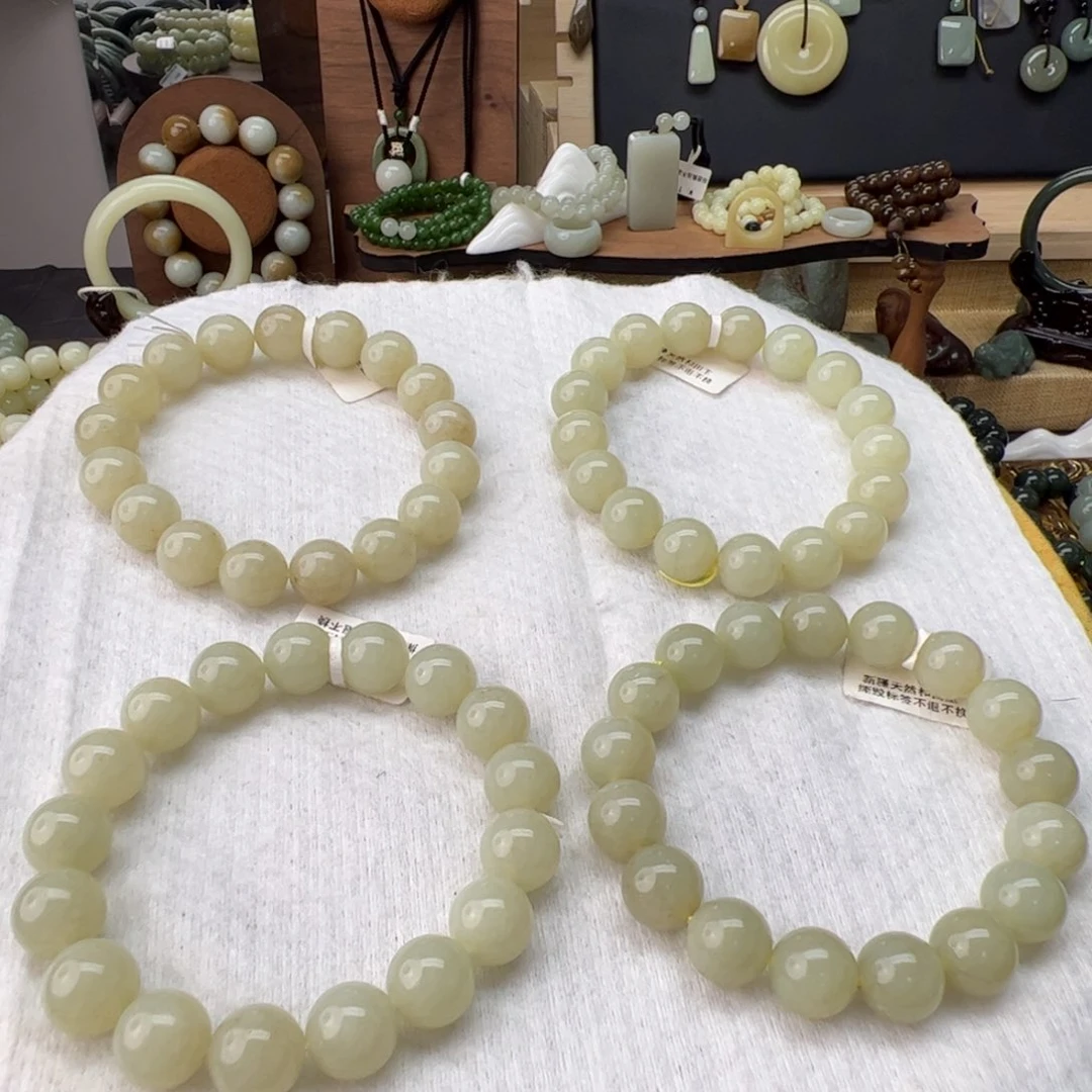 未镶嵌手链和田玉卡12高清白