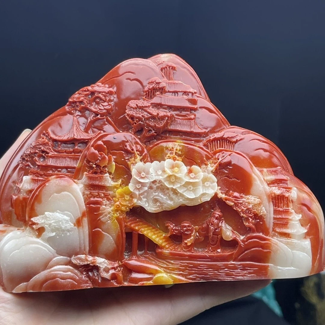 733寿山大山水摆件一个