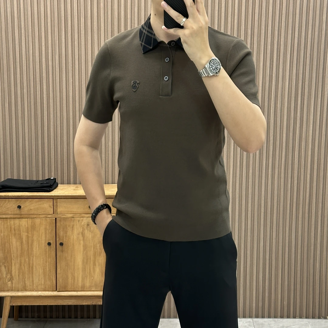 秋季短袖polo男士翻领修身型Polo衫潮流针织男7198