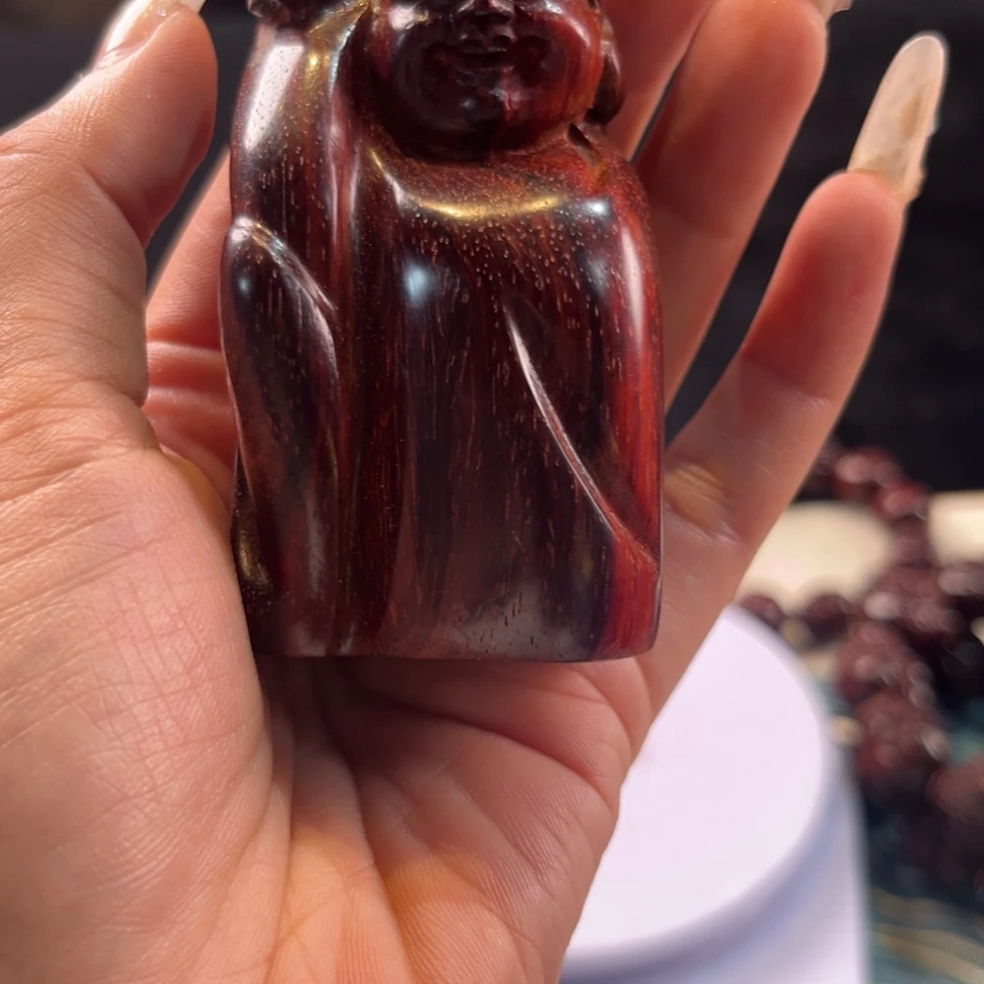 凡***生印度小叶紫檀米勒佛