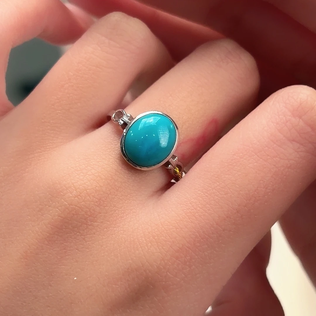 绿松石银S925镶嵌颈饰